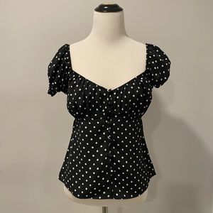 Black Polka Dot Blouse